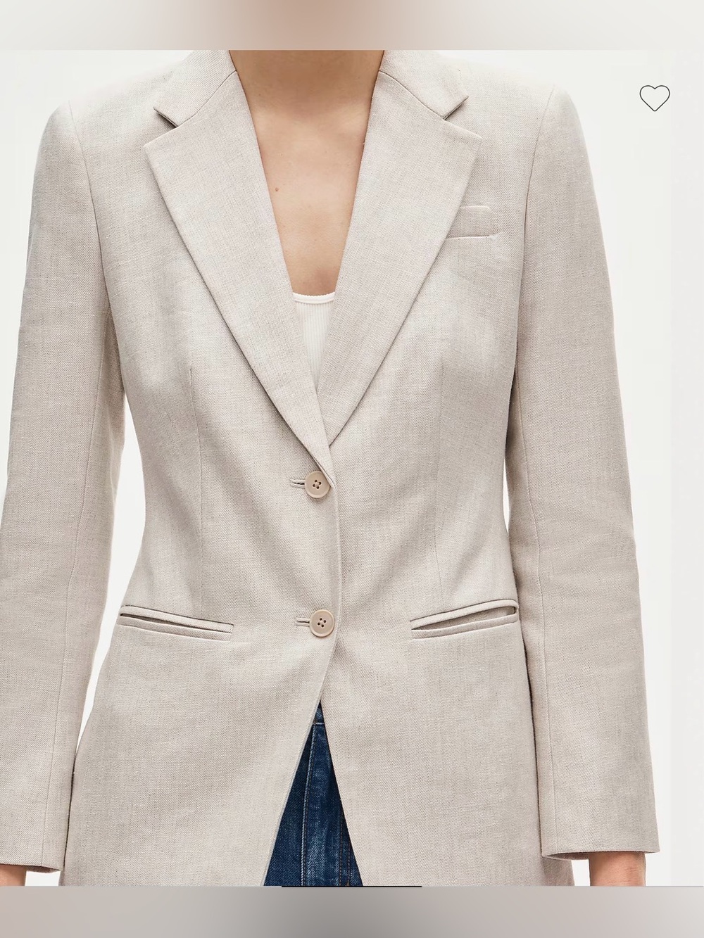 J. Crew Light Beige Tailored Two-Button Blazer
